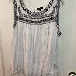 LANE BRYANT Gauze Beaded Tank